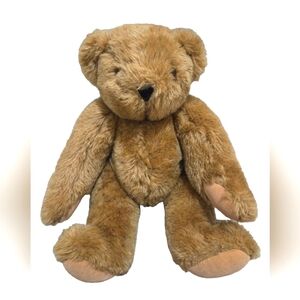 Authentic Vermont Teddy Bear 16" Plush Fully Jointed Light Brown Handmade in USA
